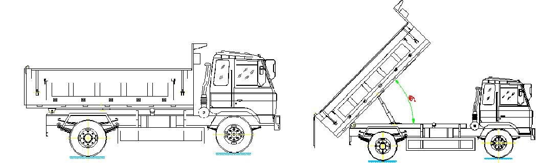 自卸式垃圾運輸車結構簡介及簡圖