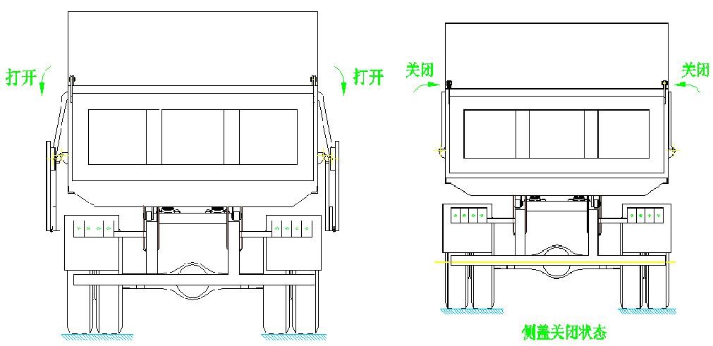 自卸式垃圾車裝卸料機構